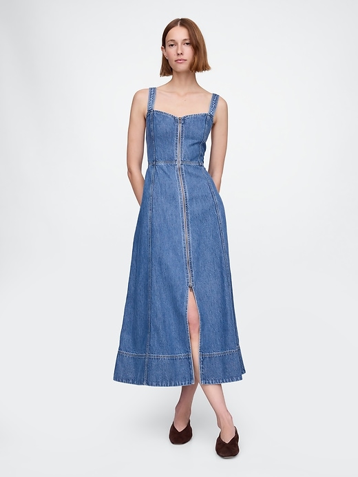 Image number 1 showing, UltraSoft Denim Maxi Dress