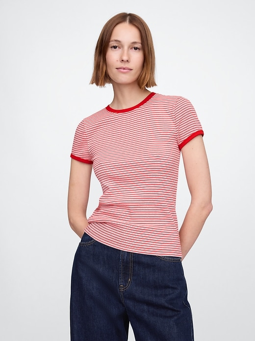 Image number 1 showing, Modern Rib Cropped T-Shirt