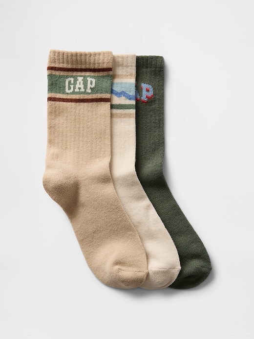 View large product image 1 of 1. Kids Logo Mountain Crew Socks