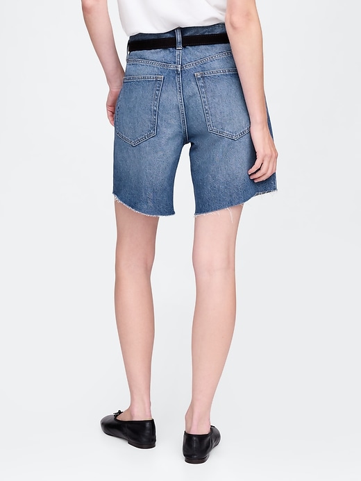 Image number 5 showing, 8&quot; Mid Rise &#39;90s Loose Denim Bermuda Shorts