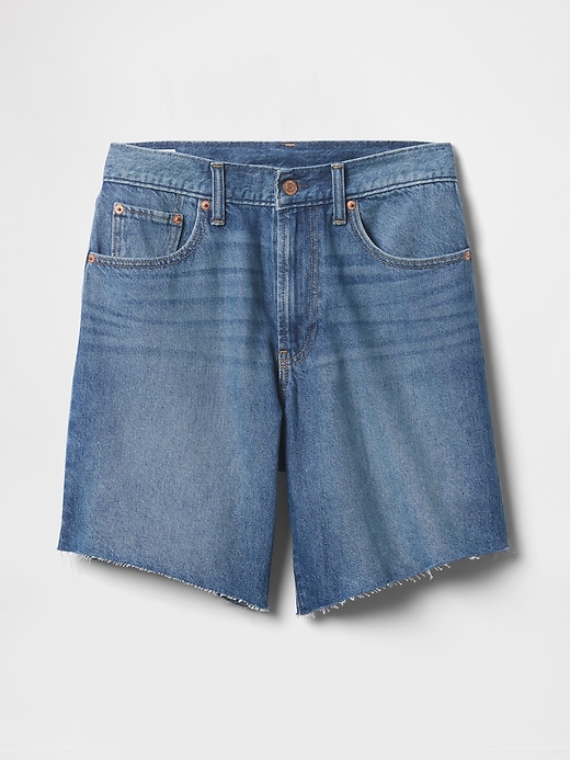 Image number 6 showing, 8&quot; Mid Rise &#39;90s Loose Denim Bermuda Shorts