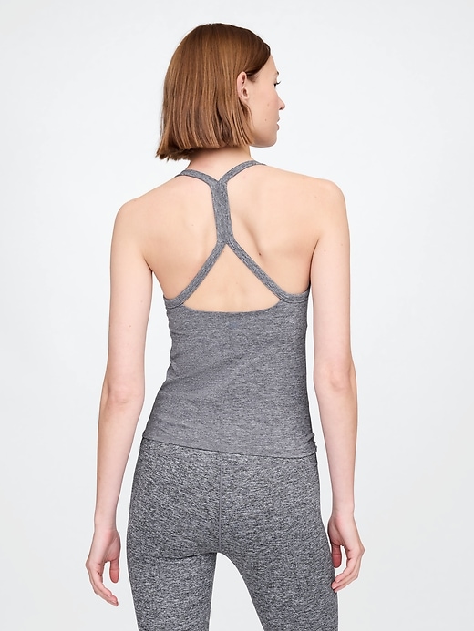 View large product image 2 of 5. GapFit Lightweight Brushed Jersey Racerback Tank Top