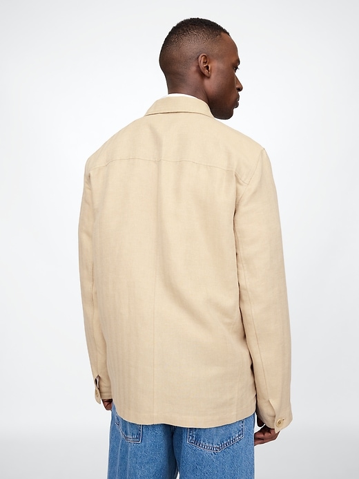 Image number 3 showing, Relaxed Linen-Cotton Blazer