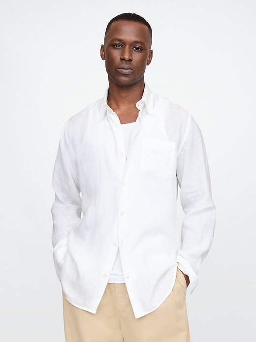 Image number 1 showing, 100% Linen Classic Shirt