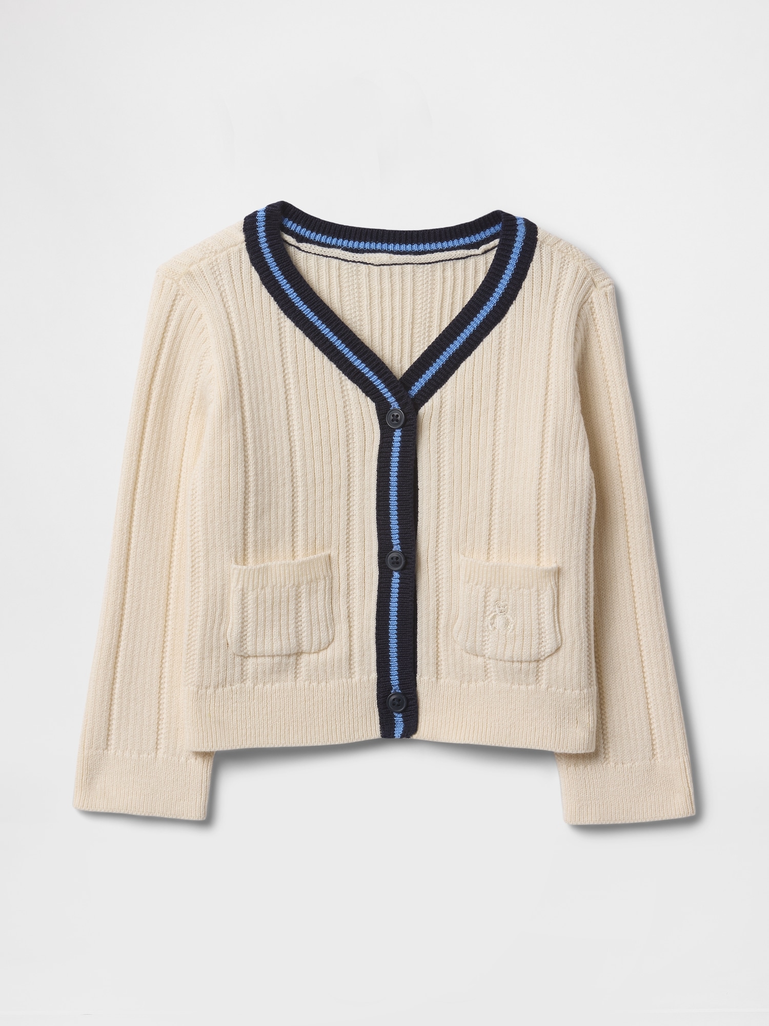 Baby V-Neck Rib Cardigan