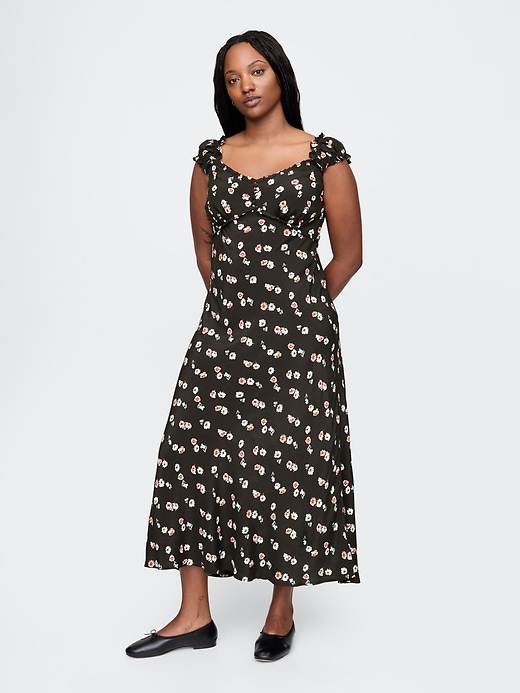 Image number 5 showing, Sweetheart Crepe Maxi Dress