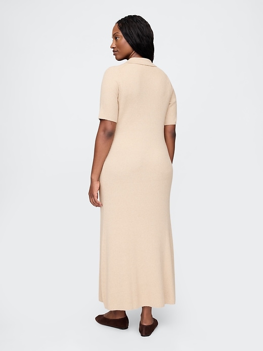 Image number 6 showing, CashSoft Rib Maxi Polo Sweater Dress