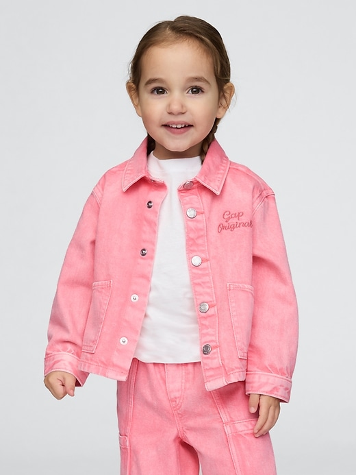 Image number 1 showing, Baby &amp; Toddler UltraSoft Denim Logo Chore Jacket