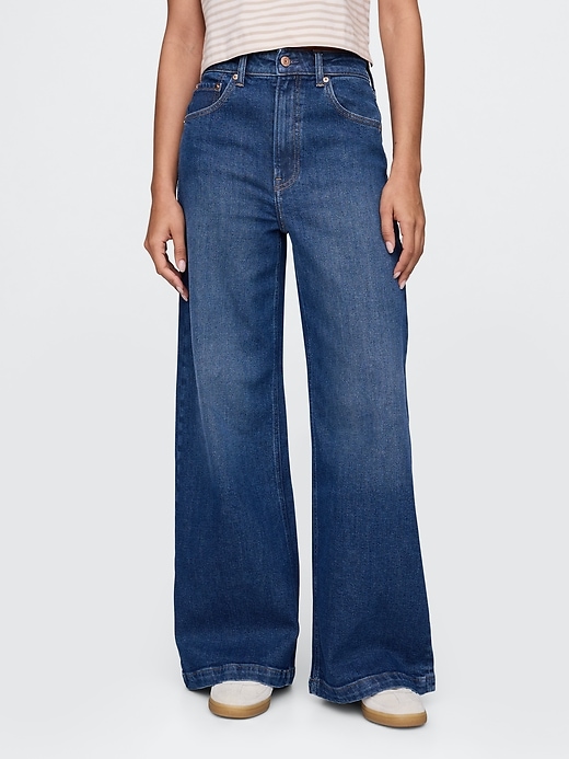 Image number 2 showing, Sky High Rise Stride Wide-Leg Jeans