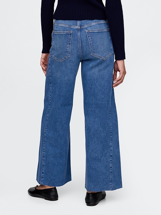 Image number 5 showing, High Rise Stride Wide-Leg Ankle Jeans