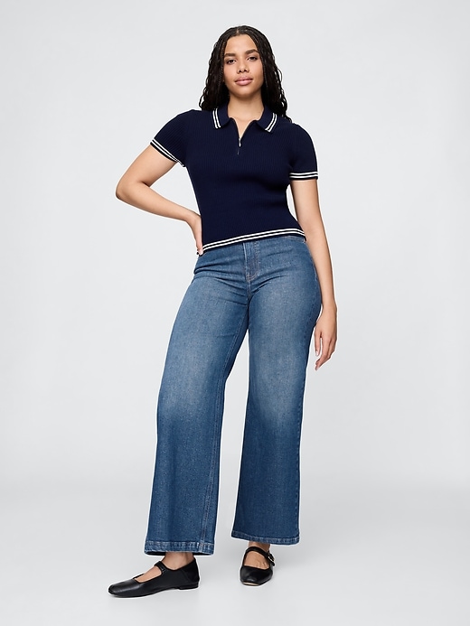 Image number 6 showing, Sky High Rise Stride Wide-Leg Jeans