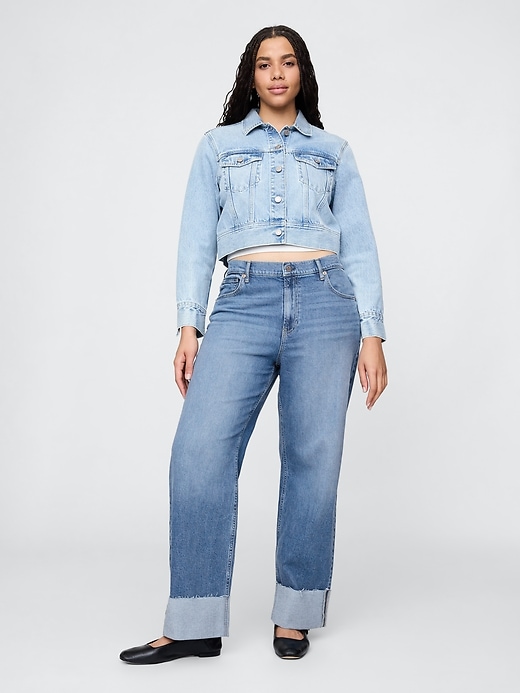 Image number 6 showing, Mid Rise Cuffed &#39;90s Loose Jeans