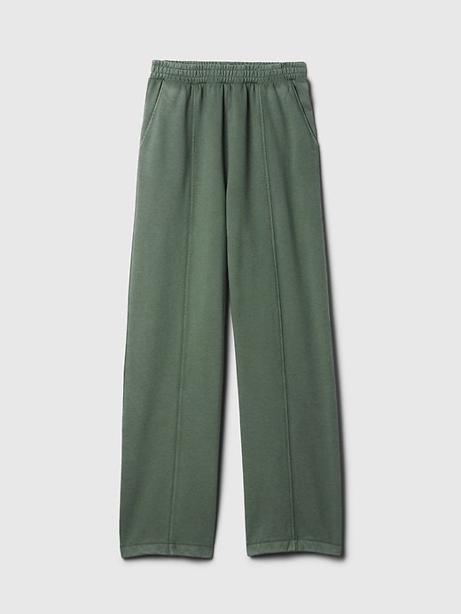 Image number 5 showing, French Terry Seamed Wide-Leg Sweatpants