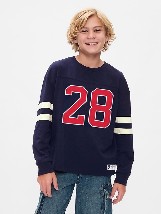 Image number 1 showing, Gap × Disney Kids Varsity Jersey T-Shirt