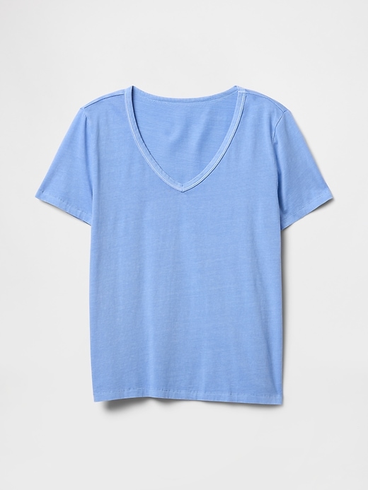 Image number 4 showing, Organic Cotton Vintage V-Neck T-Shirt