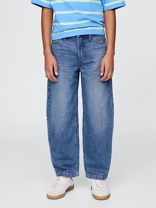 Image number 3 showing, Kids Baggy Barrel Jeans