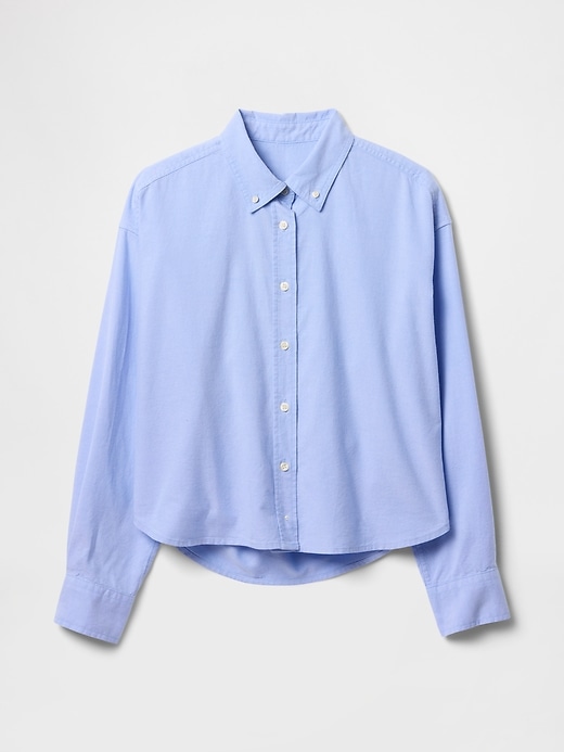 Image number 1 showing, Organic Cotton Oxford Cropped Big Shirt