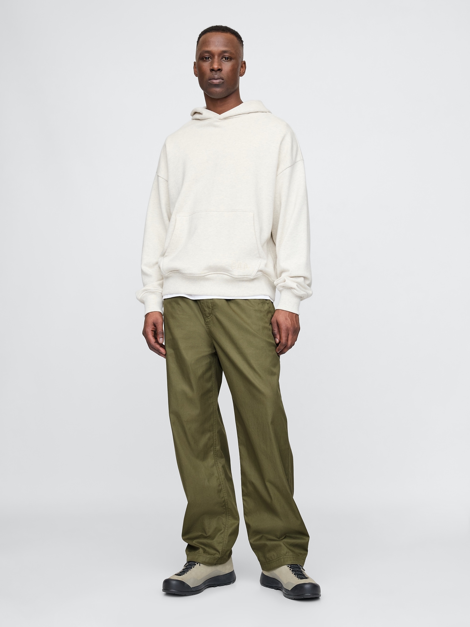 Twill Cargo Baggy Pants