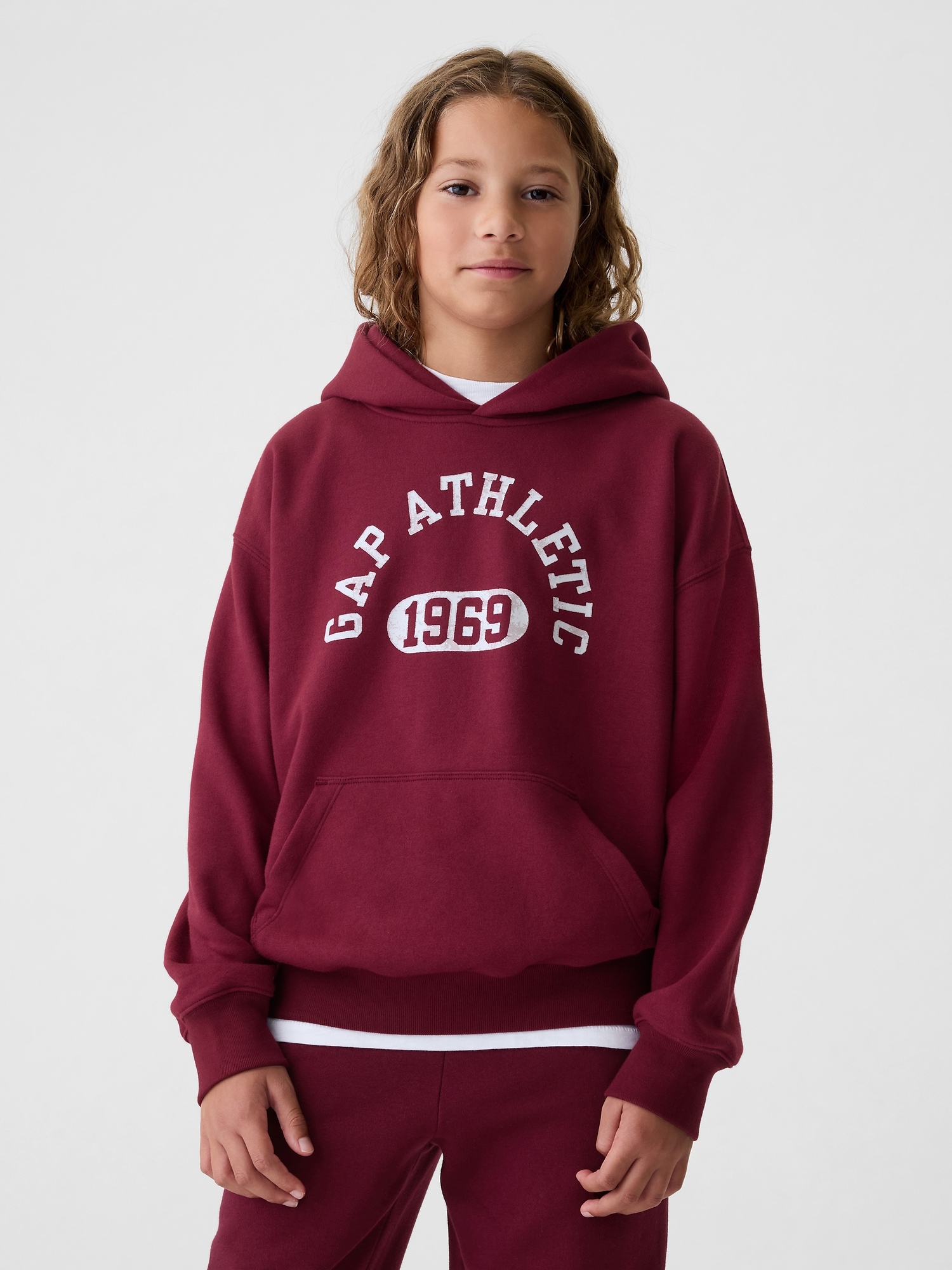 Kids Vintage Soft Gap Athletic Logo Hoodie