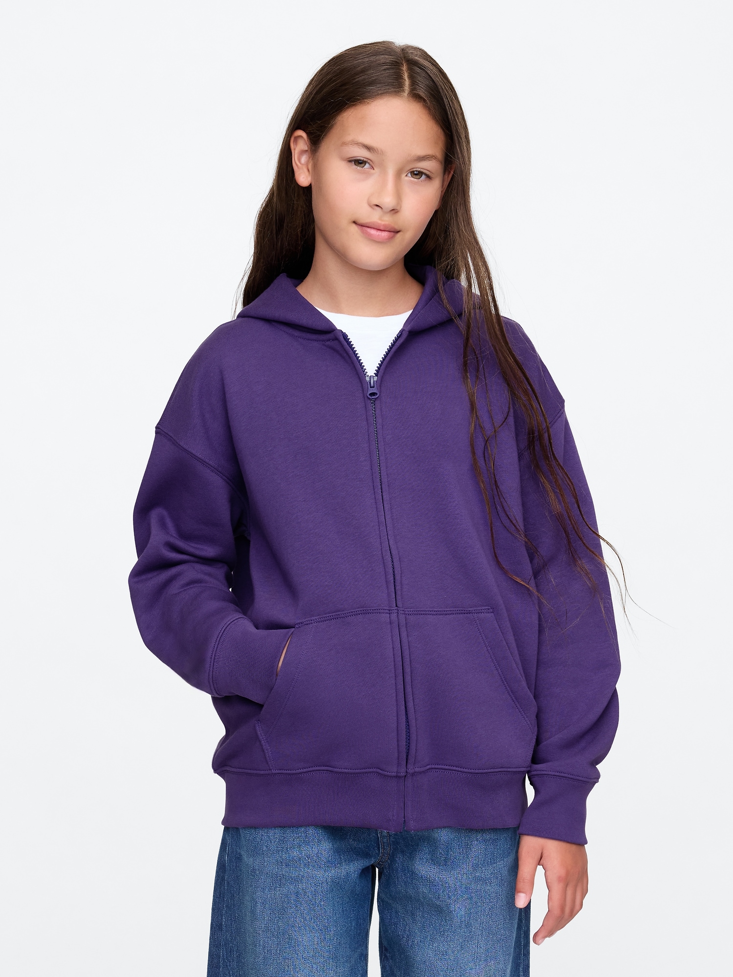 Kids Vintage Soft Zip Hoodie