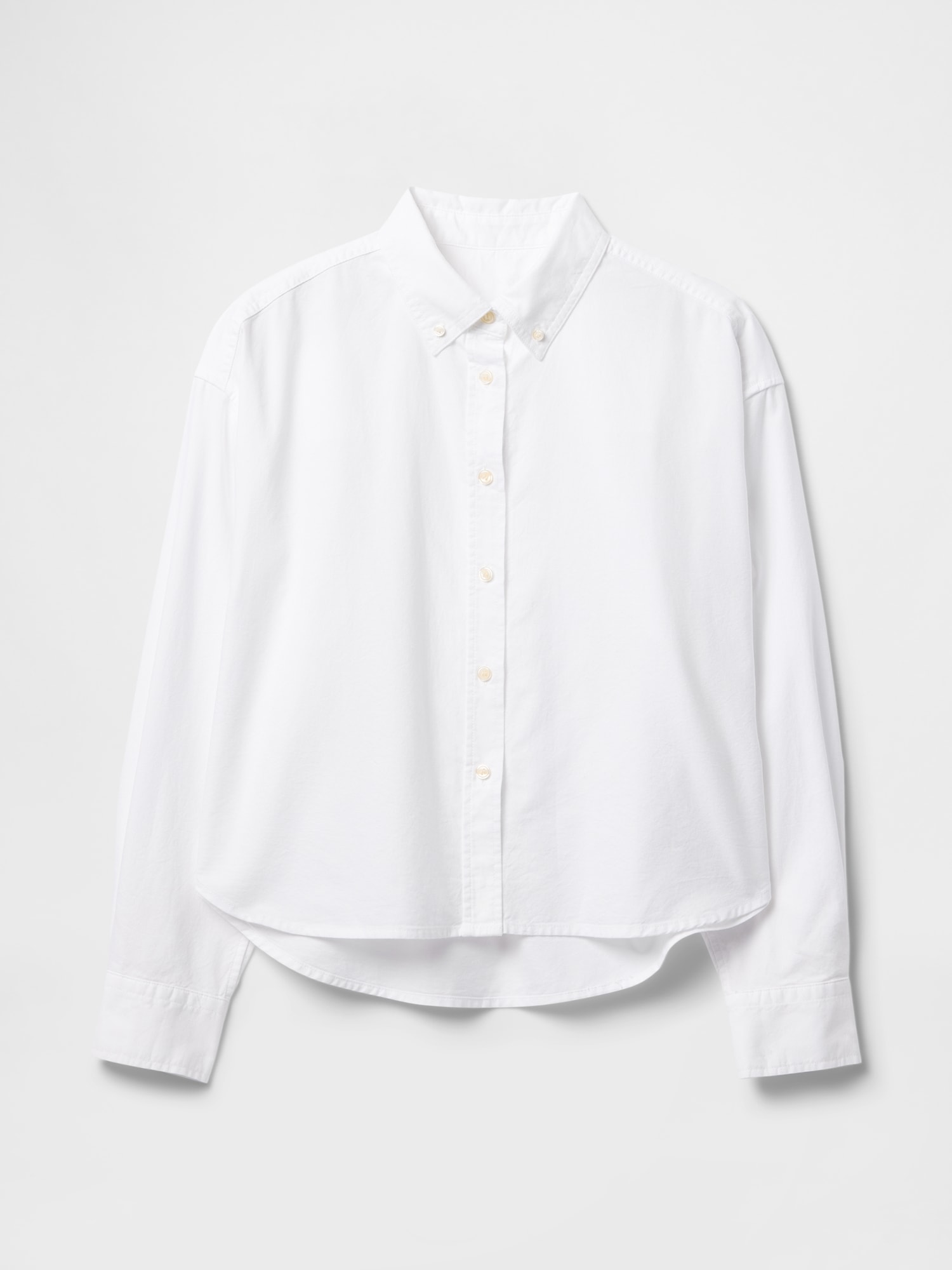 Organic Cotton Oxford Cropped Big Shirt