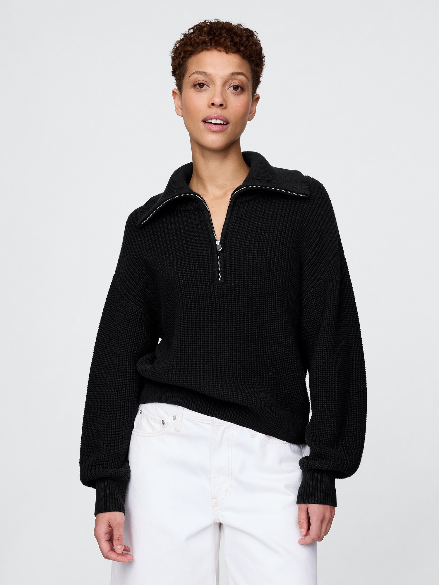 100% Cotton Half-Zip Pullover Sweater