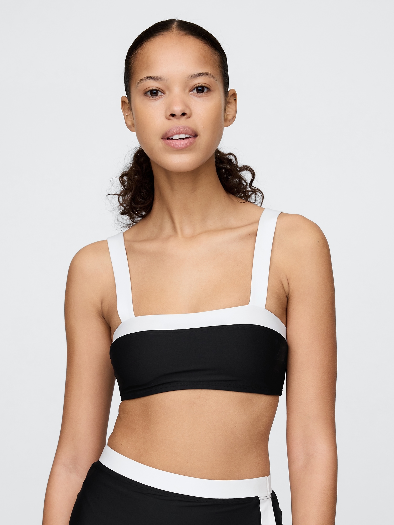 Colorblock Bandeau Bikini Top