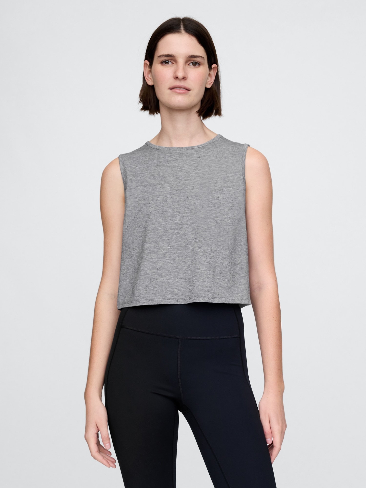 GapFit Breathe Cropped Muscle Tank Top