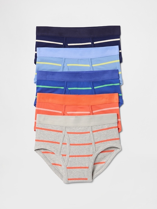 Image number 1 showing, Kids Organic Cotton Briefs (5-Pack)